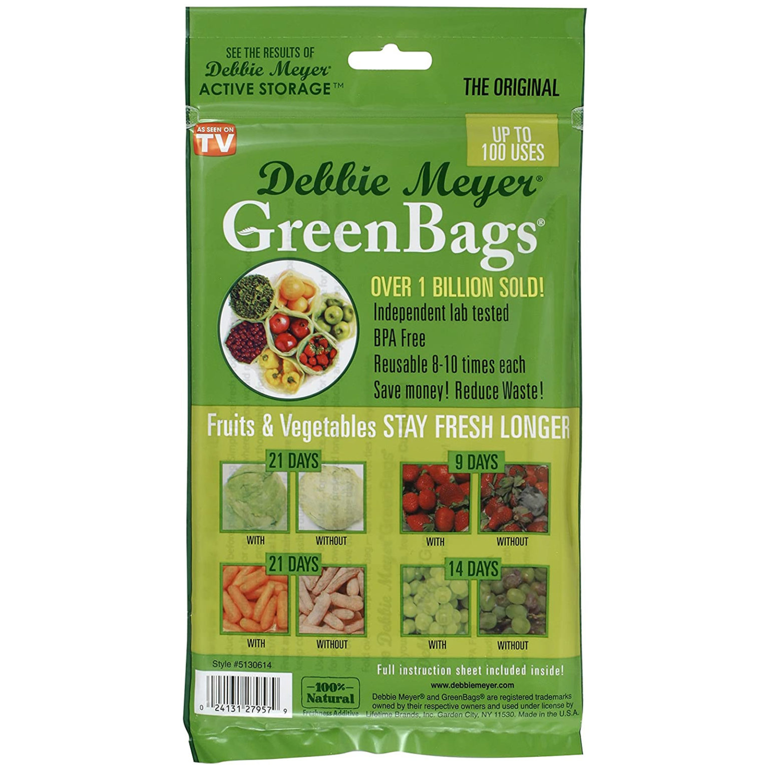 DEBBIE MEYER GREEN BAGS 10 PC Best Of As Seen On TV