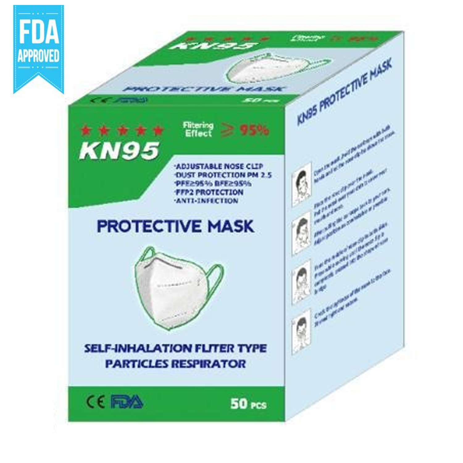 CE FDA Certified KN95 Face Mask Best Of As Seen On TV