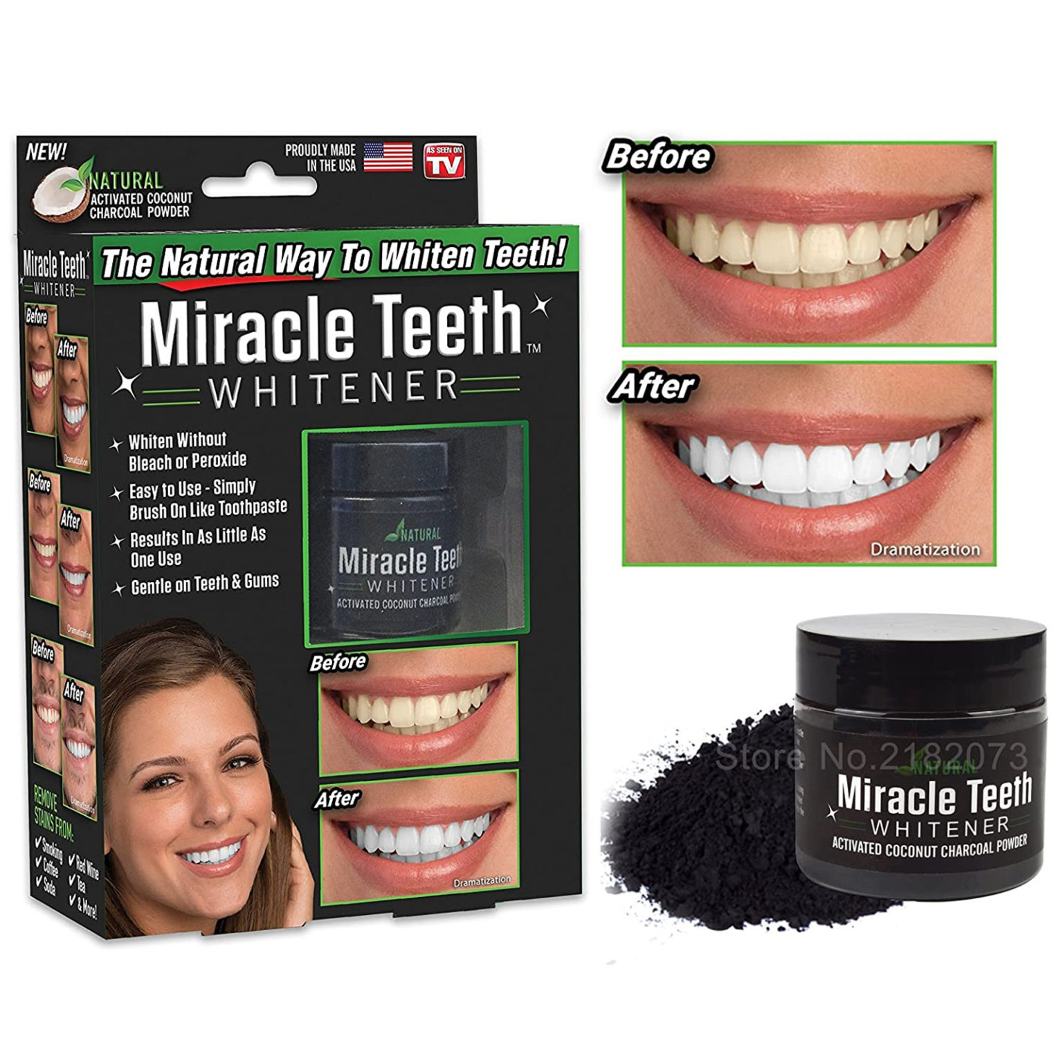 MIRACLE TEETH WHITENER Best Of As Seen On TV