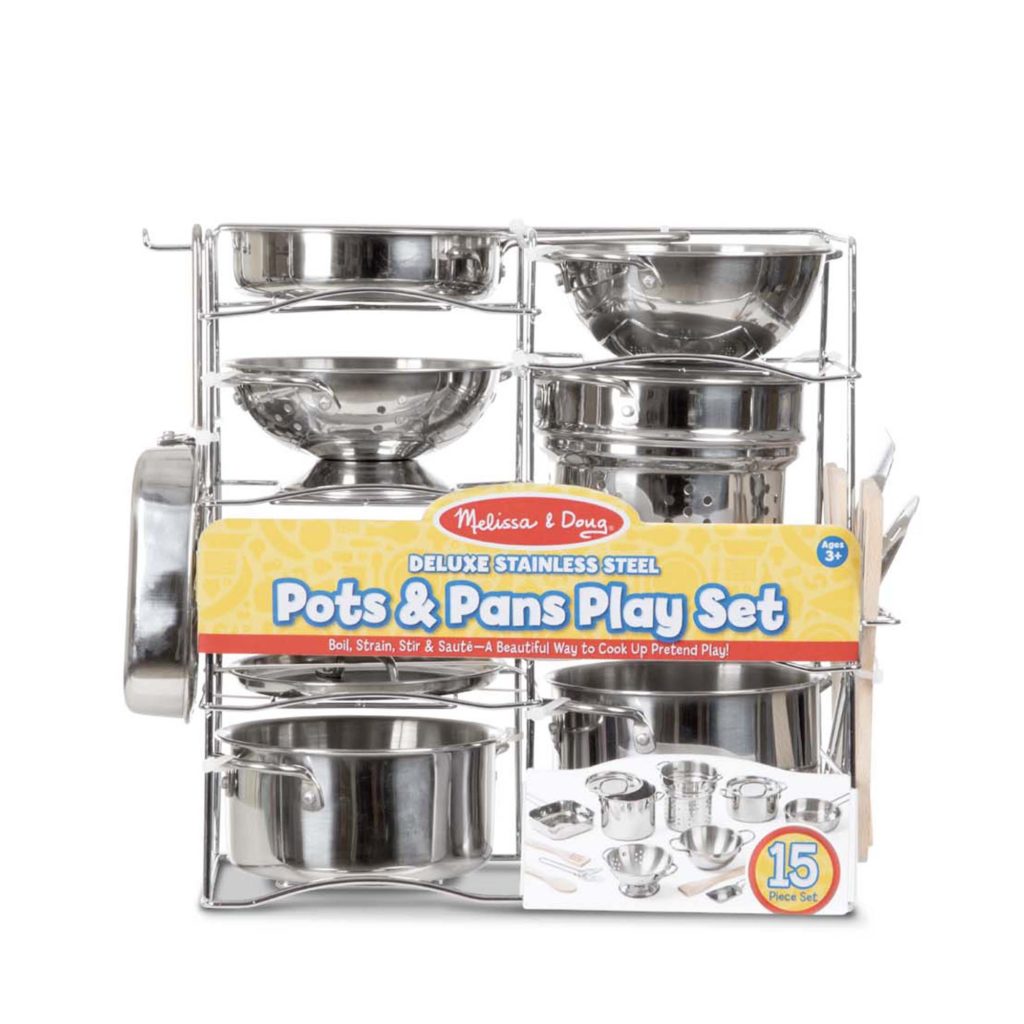 Deluxe Stainless Steel Pots & Pans Play Set Best Of As Seen On TV