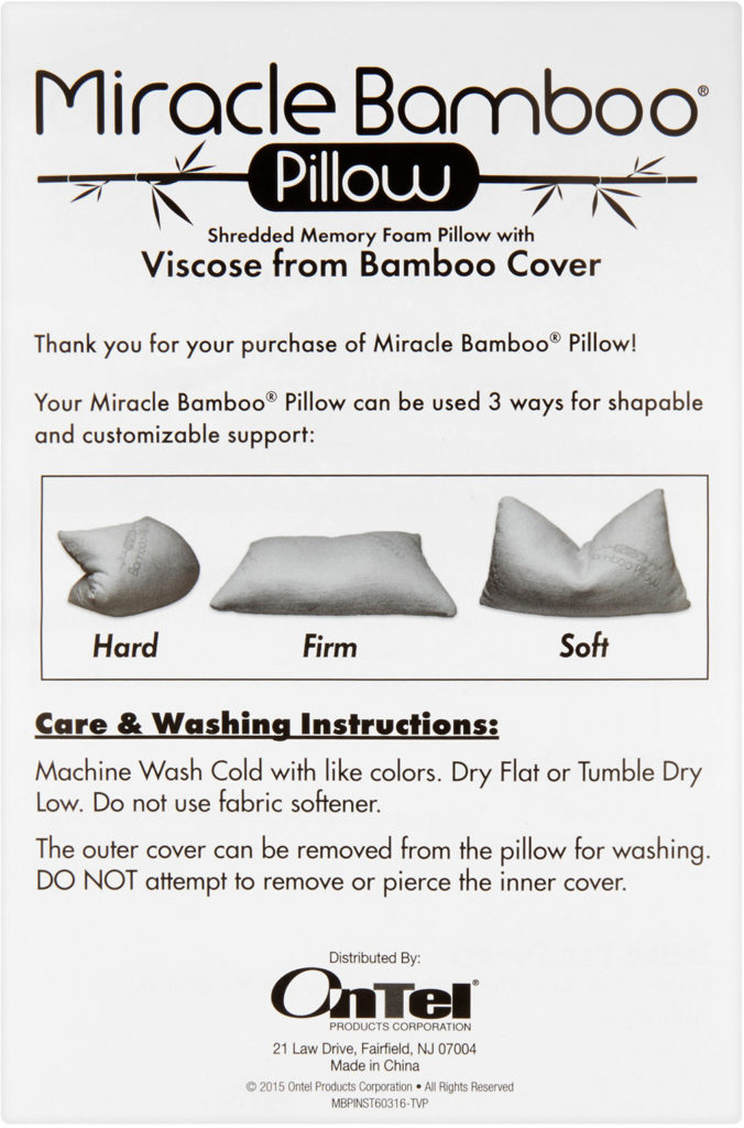 Miracle bamboo pillow Best Of As Seen On TV
