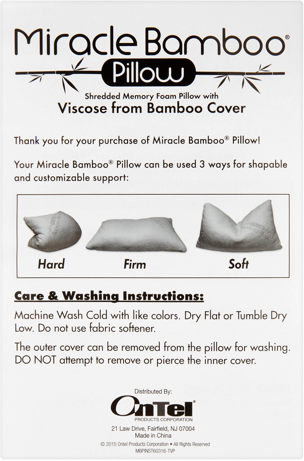 Miracle bamboo pillow Best Of As Seen On TV