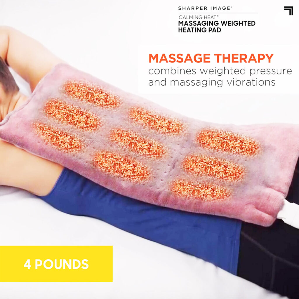 SHARPER IMAGE CALMING WEIGHTED HEATED PAD Best Of As Seen On TV