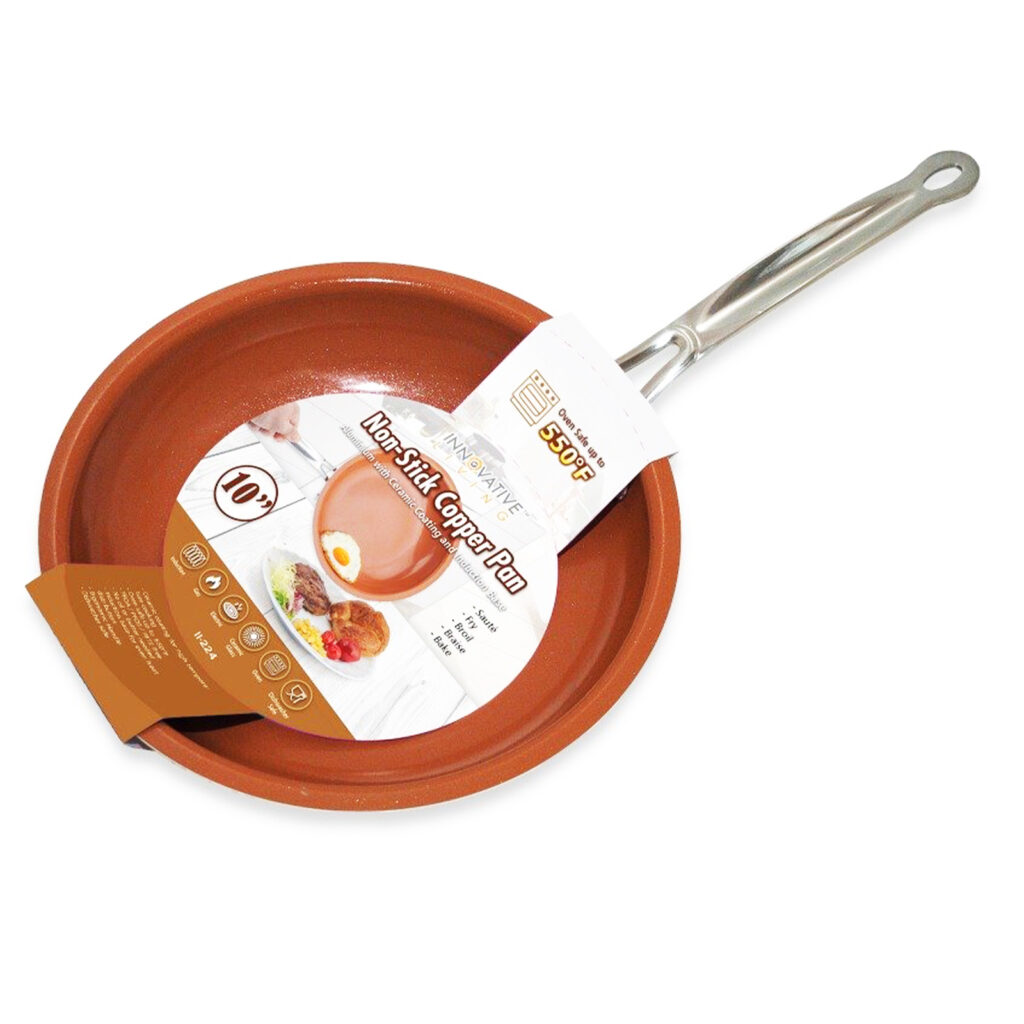 10″ CAST FRY COPPER PAN Best Of As Seen On TV