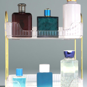 Countertop Organizer Shelves 2- Tier with Transparent Trays