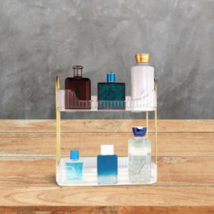 Countertop Organizer Shelves 2- Tier with Transparent Trays